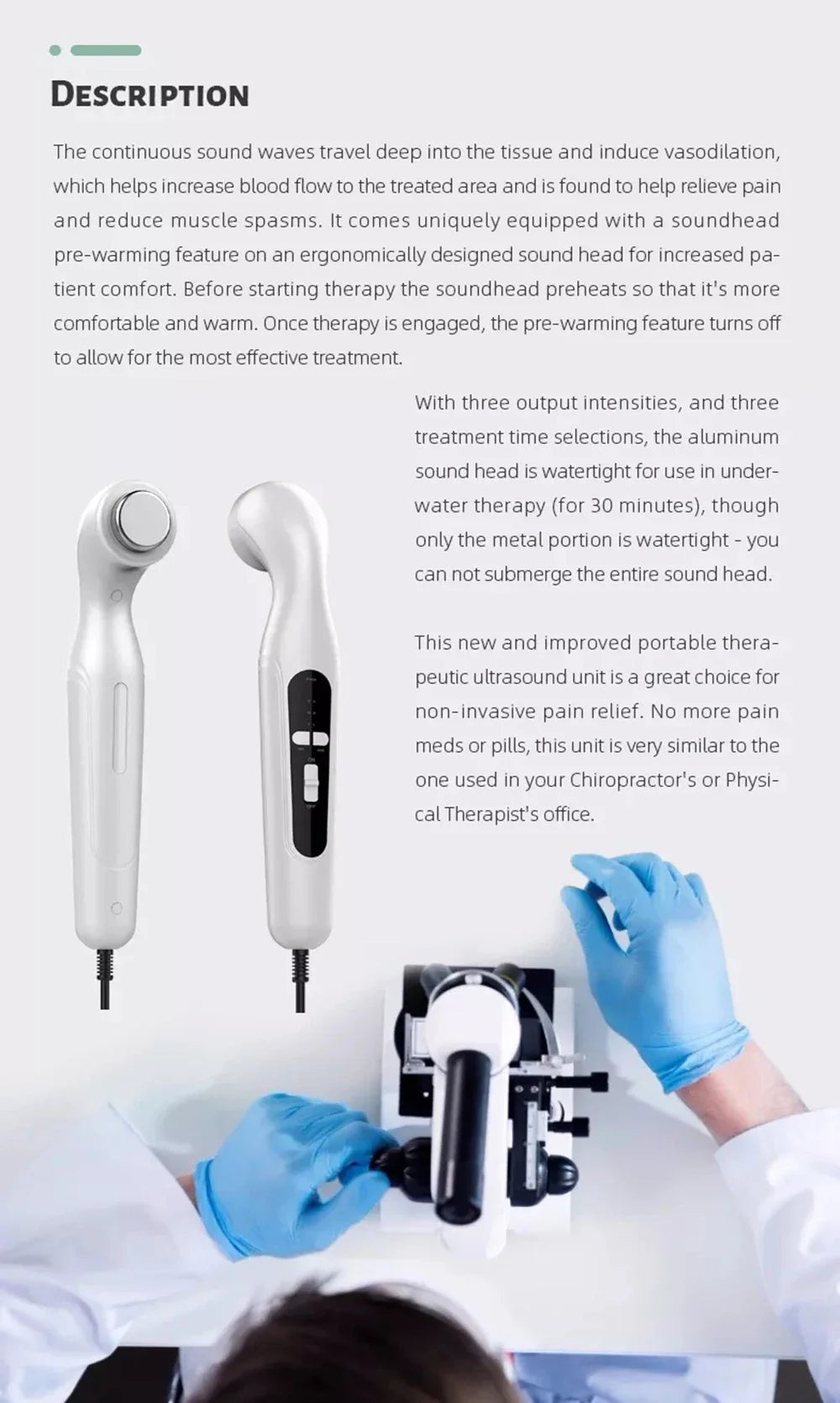 Ultrasound Therapy Massager Pro
